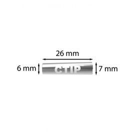 CTIP Activated Carbon Filter Diameter 6-7 mm Conical Aluminium Filter + Joint Tube and Sticker (200) Pack of 25-200
