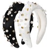 KESYOO 2Pcs Pearl Headband Hair Bands Pearl Headbands Girls Jeweled