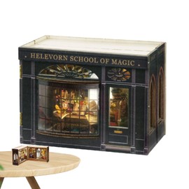 Miniature House Kit - Room Idea Building Toy Model Kits Miniature House,Realistic Wooden Puzzle Miniature Doll House Making Kit for Families Children Lovers