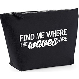 Hippowarehouse Find me where the waves are printed make up cosmetic wash bag 18x19x9cm