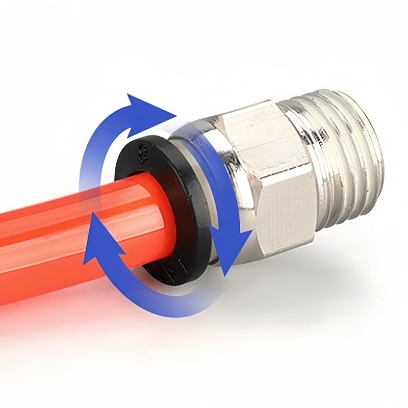 NACX 8mm G1/8 Push to Connect Fitting， PC8-01 Straight Pneumatic