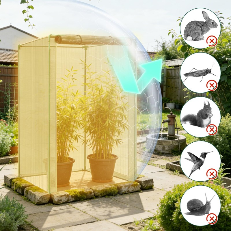 4'x4'x6' Crop Cage Plant Protection Netting Tent | Easy Installment