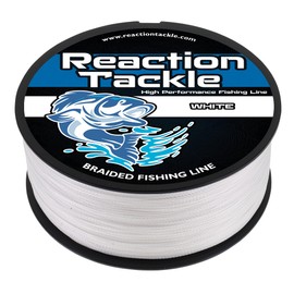 Reaction Tackle Braided Fishing Line White 15LB 1500yd