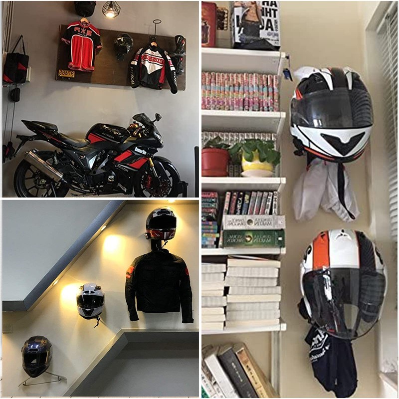 ILM 3 Pack Helmet Holder Rack Hook Helmets Stand Wall