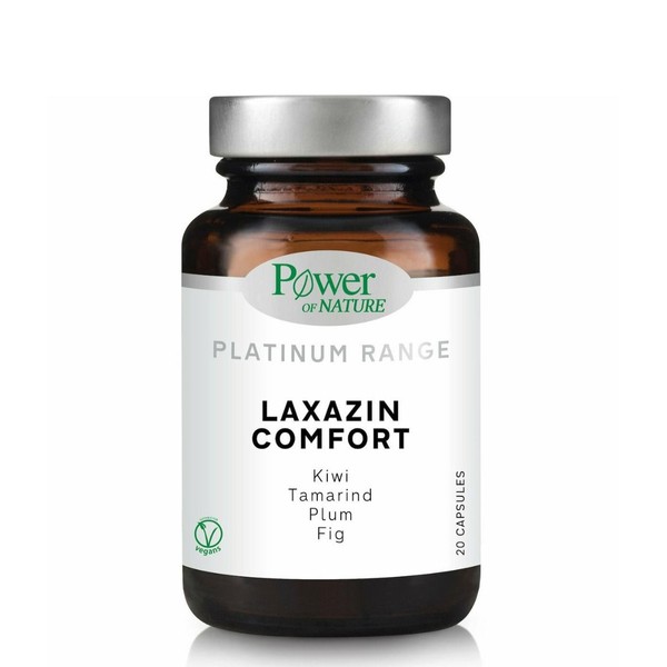 Power Of Nature Platinum Range Laxazin Comfort 20caps Dietary Supplement for Constipation