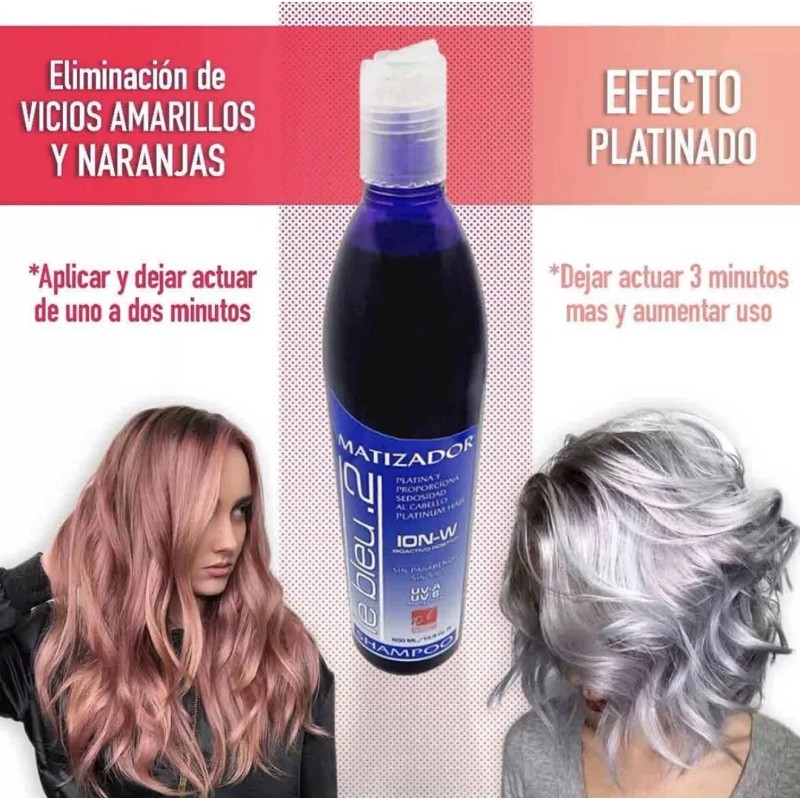 D’Conde Shampoo Matizador Morado Le Bleu Sin Sales Ni Parabenos