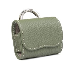 HanaRo AirPodsPro (2nd Generation/USB-C)/ AirPodsPro / Airpods 3 Airpods Case, Green x Gray, Genuine Leather, Shrink Leather, Green x Gray