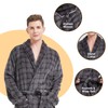 FG FEAYIGUDIM Men's Fleece Plush Bathrobe Full Length Big and