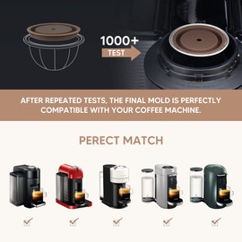 REUSABLE COFFEE CAPSULE DISCS Reusable Refillable Pod for VERTU*LINE & VERTU* capsules, compatible with VERTU*OLINE & VER*TUO pods (4)