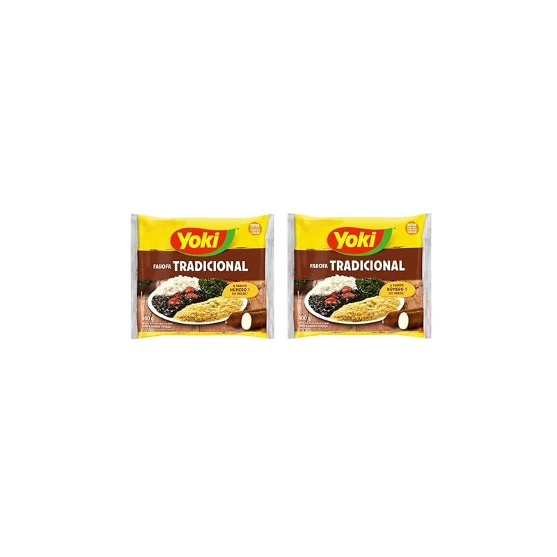 Yoki Seasoned Cassava Flour Farofa de Mandioca Pronta 400g, 14