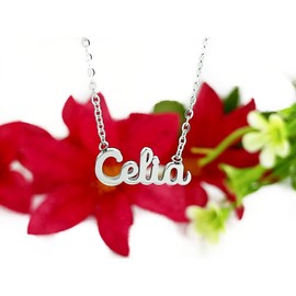 Damen-Halskette mit Namen, Edelstahl, mit Original-Geschenkbox, personalisierter Schmuck für Freunde, Brautpaar Only Faith, standard, Edelstahl, Nicht zutreffend.