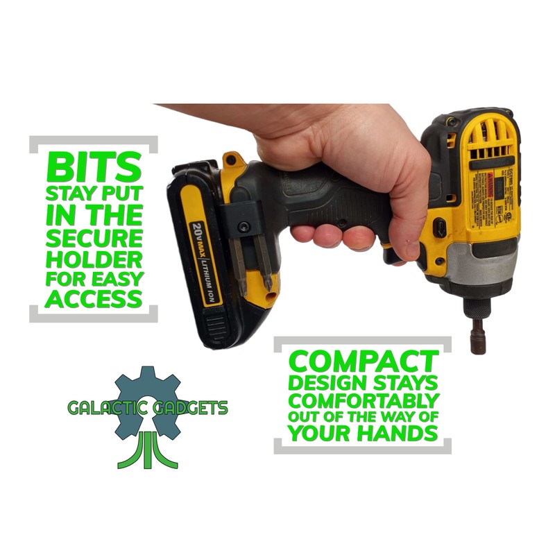 MAGNETIC Bit Holder for Craftsman V20 Drill/Driver, Side Mounted, Strong