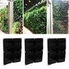 3Pcs 6 Pocket Plant Growing Bag Degradable Wall Hanging Felt