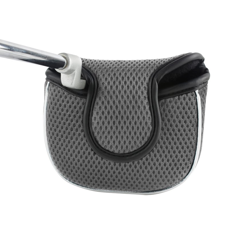 Andux Magnetic Button Putter Cover Golf Club Headwear Grey Square