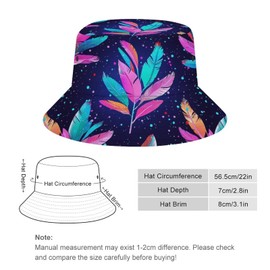 Shutiall Unisex Bucket Hat Printed Sun Hats Fashion Fishing Hat Cute Fisherman Cap Outdoor Summer Travel Hiking Beach Caps