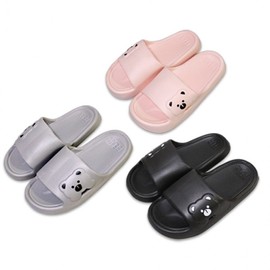 Bis Bear Multi-Purpose Comfort Slippers Slipper-H/Multi-purpose/Office/Bathroom/Living Room/Non-slip/Comfortable Gray (280) 2ea