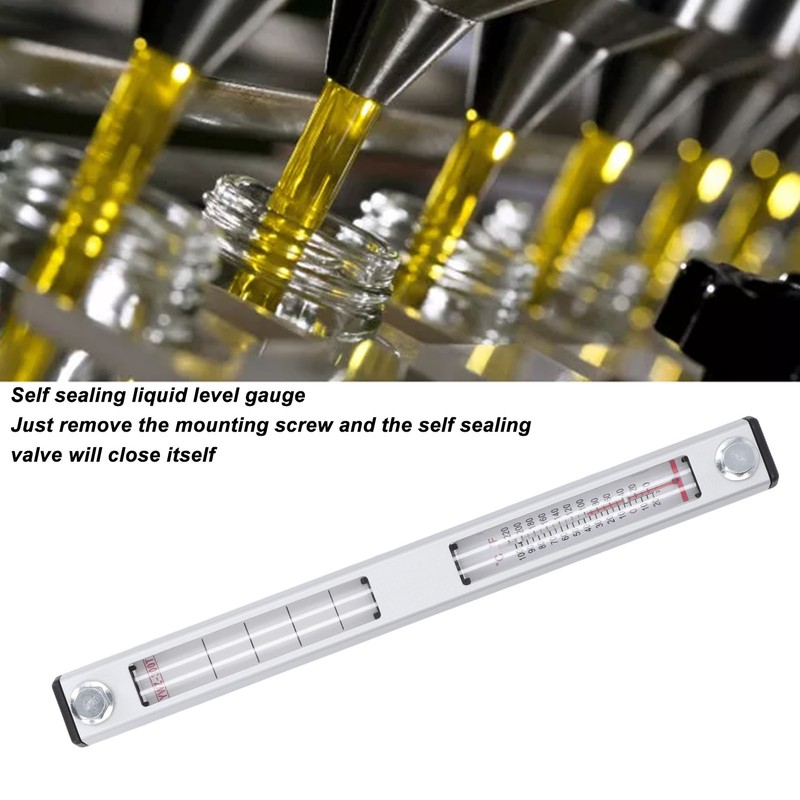 Oil Liquid Level Gauge Alloy Glass Self Sealing Clear Display