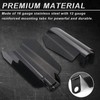 StarknightMT Motorcycle Handguards Black Coffin Cut Stainless Steel Hand Guards