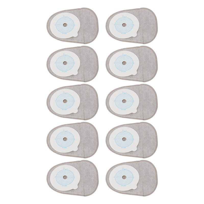 10pcs Adhesive Colostomy Pouch Lock Disposable Drainable Medical Ostomy Bag