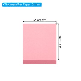 PATIKIL 2 x 3 Inch Sticky Notes, 6 Pack Self-Stick Note Pads Bright Color 100 Sheets/Pad Adhesive Memo Post for Home Office Business, Red