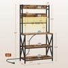 Yaheetech Kitchen Bakers Rack with Power Outlet & LED Lights,