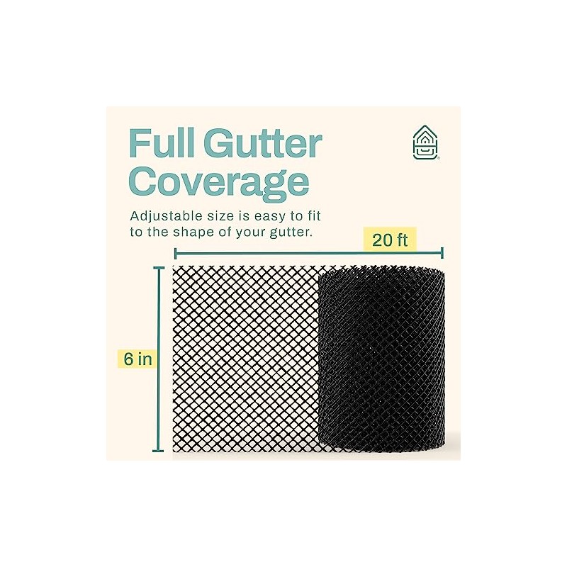 Home Intuition 2-Pack Leader and Gutter Guard from Leaves, Twigs,