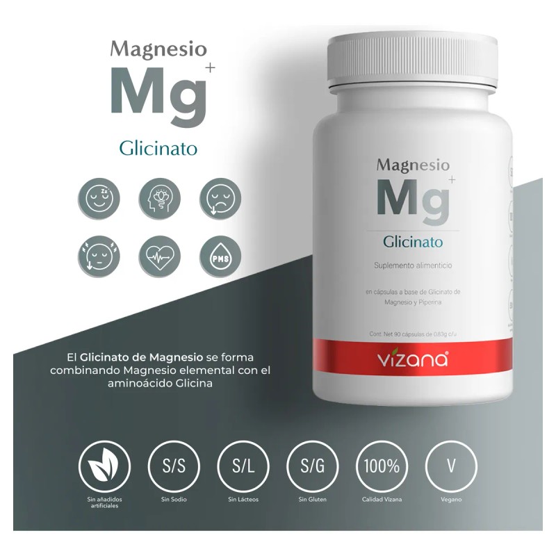 Glicinato De Magnesio Cápsulas 180 Capsulas Pack-2