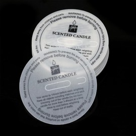 Honbay 100PCS Disposable Candle Dust Protectors Paper Candle Pull Tab Lids Candle Drip Protectors for Craft Candle Making Dust Protection (55mm)