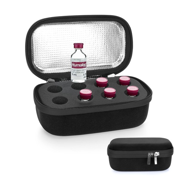 YOUSHARES Insulin Bottle Organiser, Insulin Fridge Holder, Storage Box -