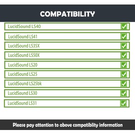 LS35X Headband Cushion Replacement for LucidSound LS35X/LS50X/LS20/LS25/LS25bk/LS30/LS31/LS40/LS41 Headsets Ear Cushions with Durable Fabric