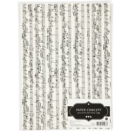 Paper Concept 219560 Bastelpapier, Kraftpapier mit Aufdruck, natürliche Farbe, 10 Blatt, 21 x 30cm