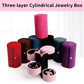 Jewelry Box Travel Accessories Storage Organizer Roll Faux Leather Jewelry Roll Jewelry Storage Box For Necklace Earrings Bracelet Ring Girls Women Mothers,Black