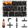 250 Pcs Drip Irrigation Fittings Kit for 1/4" Tubing：Gardrip 1/4