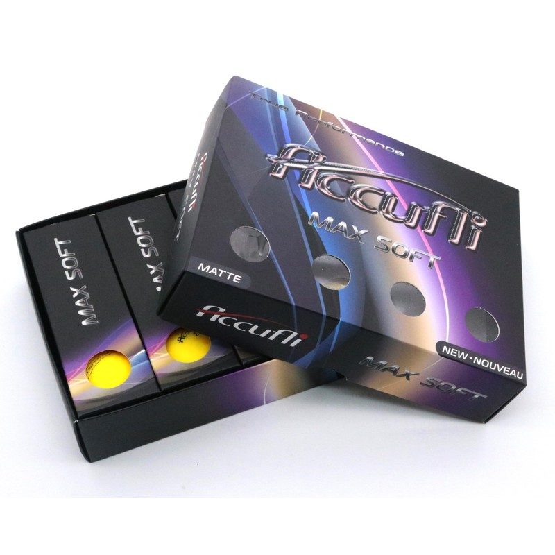 Accufli Max Soft Golf Balls (Matte Yellow 12PK)