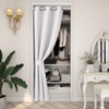 HOMEIDEAS Greyish White Doorway Curtains Privacy, Grommet Closet Curtain for