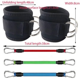 syiyunran Kickbacks Foot Strap Cable Pull - 1 Set for Fitness Training on Ankle Straps Ankle Straps Ankle Restraints Women and Men Unisex Foot Loops Strong Padded Men Women Men Black