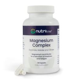 Nutriluxe Magnesium 1400mg Complex - 120 Capsules - 3 in 1 Magnesium Glycinate Citrate Malate Supplements - 202mg Elemental Magnesium Capsules for Sleep, Muscle Support Magnesium Bisglycinate Capsules