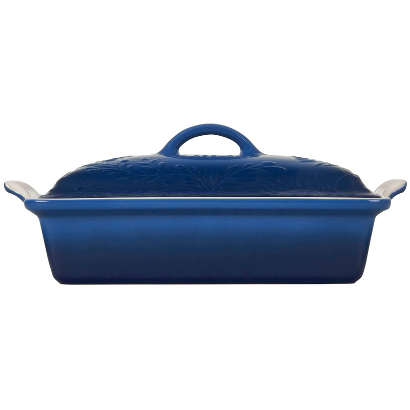Le Creuset Olive Branch Collection Stoneware Heritage Covered Rectangular Casserole,