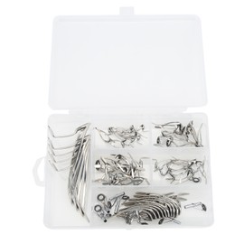 65PCS Fishing Rod Repair Kit Corrosion Resistance Eco Friendly Portable Fishing Rod Guides with Storage Box for Seawater