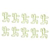 100PCS Cute Paper Clip Figure Shaped Electroplating Process Prevent Slip