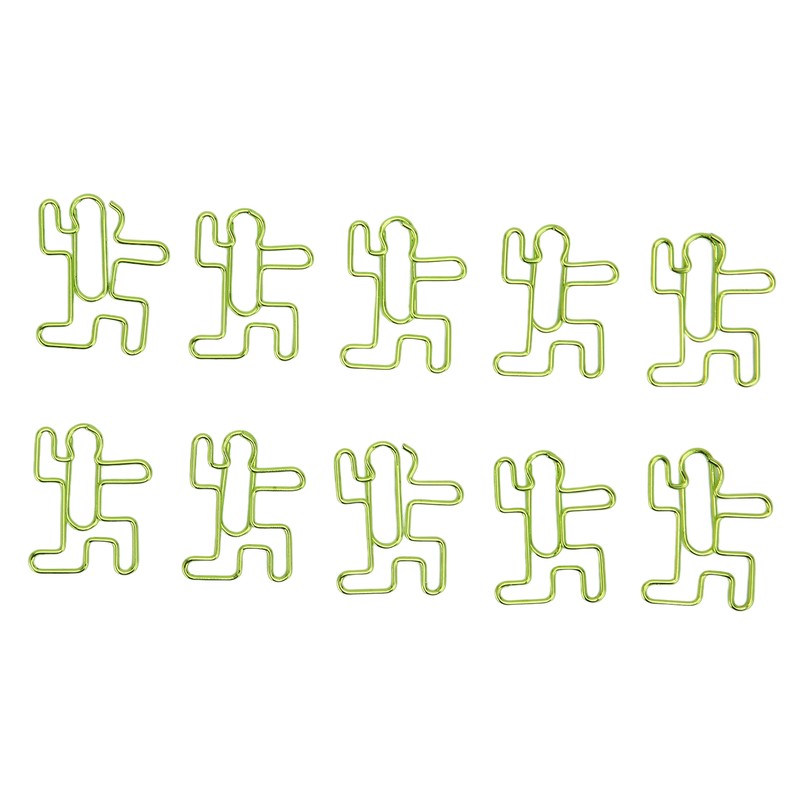 100PCS Cute Paper Clip Figure Shaped Electroplating Process Prevent Slip