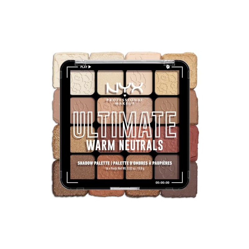 Nyx Professional Makeup, Paleta De Sombras, Ultimate Shadow Palette, Tono
