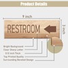 9"x3" Restroom Left Arrow Directional Sign Self-adhesive Door Wall Window