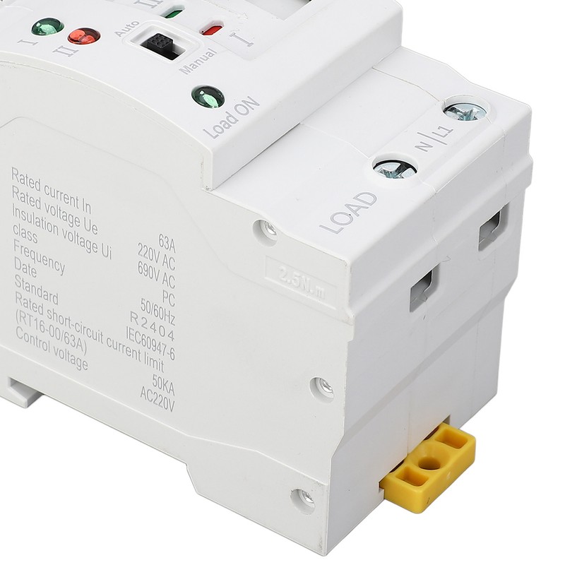 Dual Power Automatic Transfer Switch 2P 63A Millisecond Switching Power