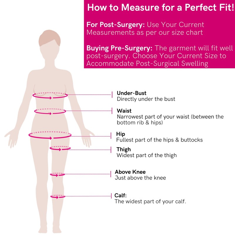 LIPOELASTIC Post Surgery Compression Girdle Thigh Length with Both Sides