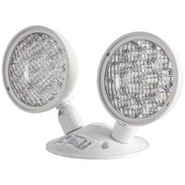 Enjvvs Emergency Remote Head Lighting, Double Head Emergency Light, Multi Voltage 6V to 24 Volt Input, 2 by 3 Watts, 2 by 100 Lumen Output, No Battery Inside