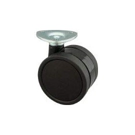 Toshin Plate Type Dual Wheel Caster, 1.6 inches (40 mm), Freely TU40P