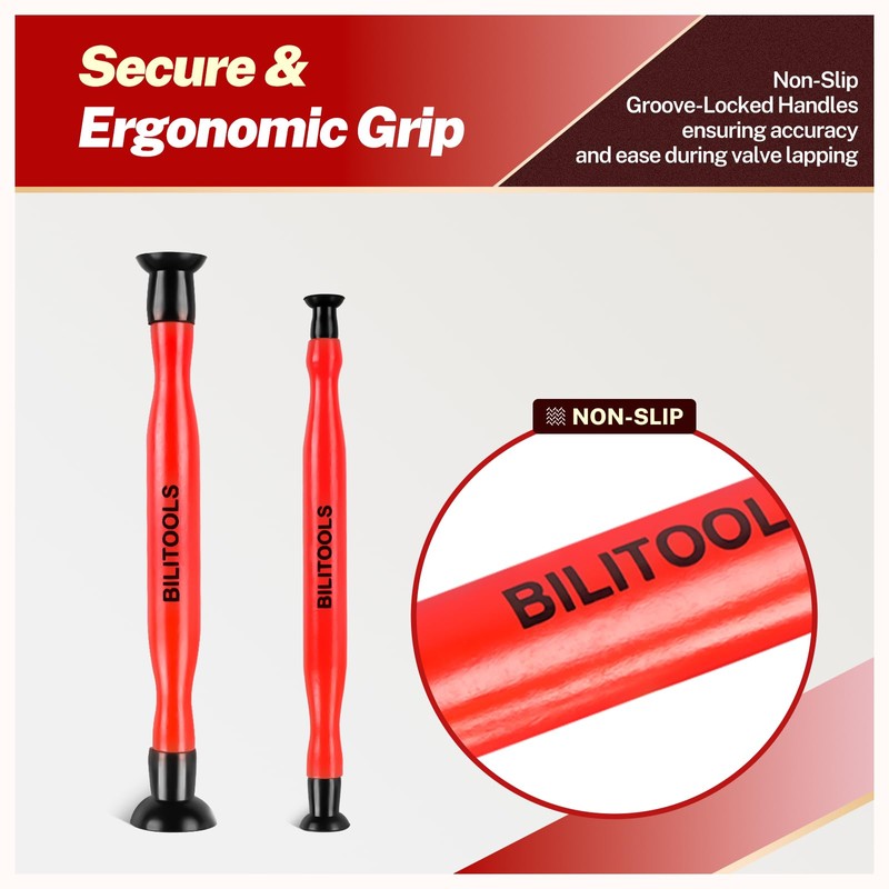 BILITOOLS 2PCS Valve Lapping Kit with 8 Suction Plates 4