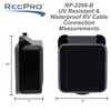 RecPro RV Cable TV Inlet Plate | Coaxial Antenna/Cable Connector