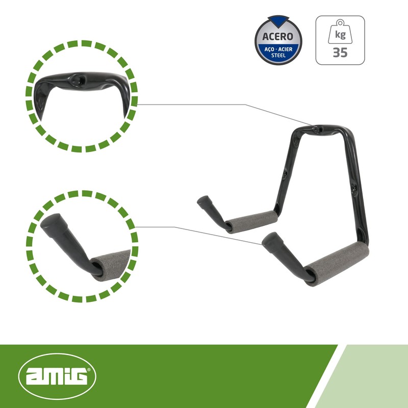 Amig - Garage, Garden or Bicycle Tool Hanger | Wall